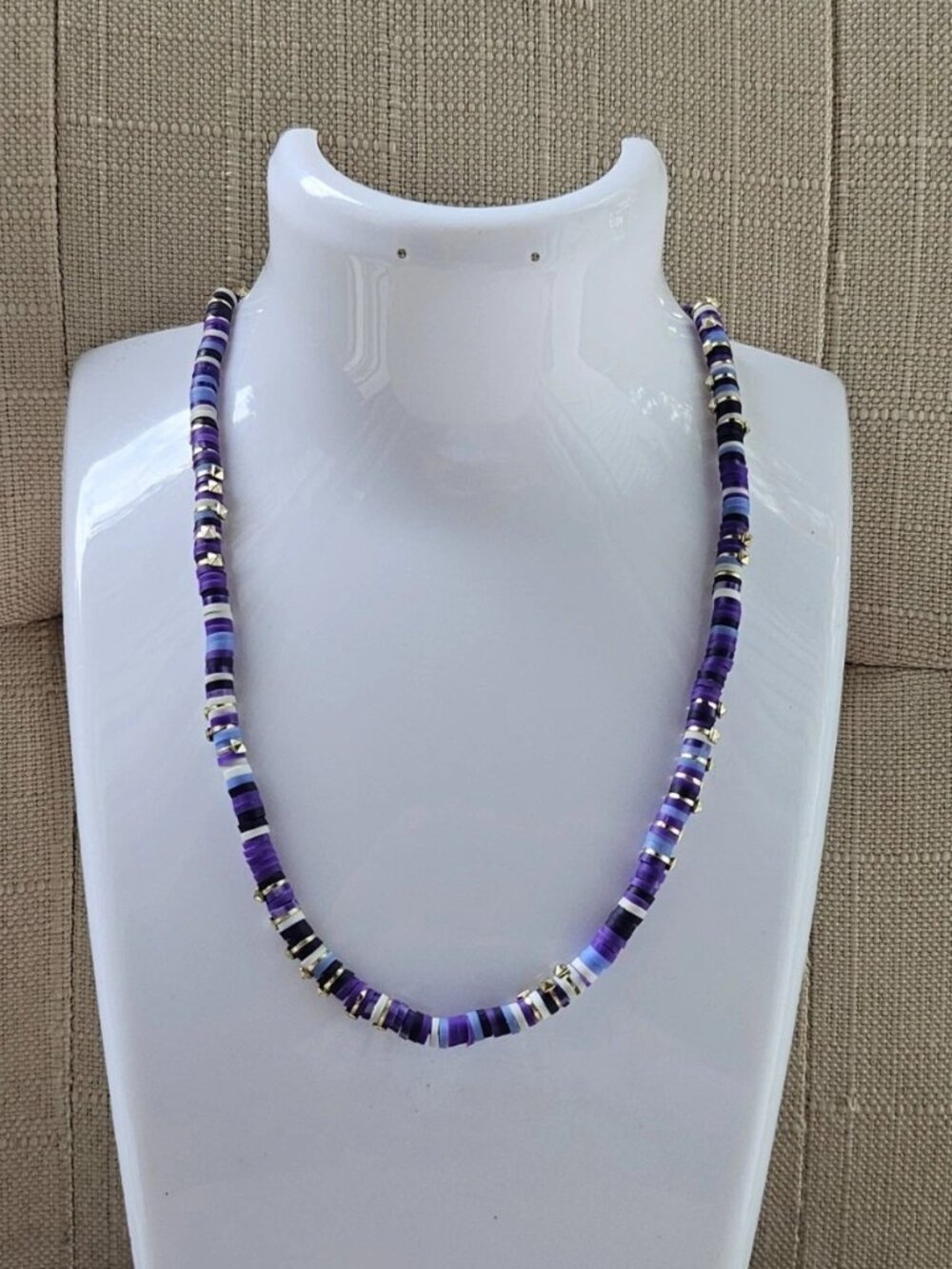 Kate Spade Women Choker Necklace Beaded Purple Signed KS Fashion Length 14 in - Picture 4 of 12